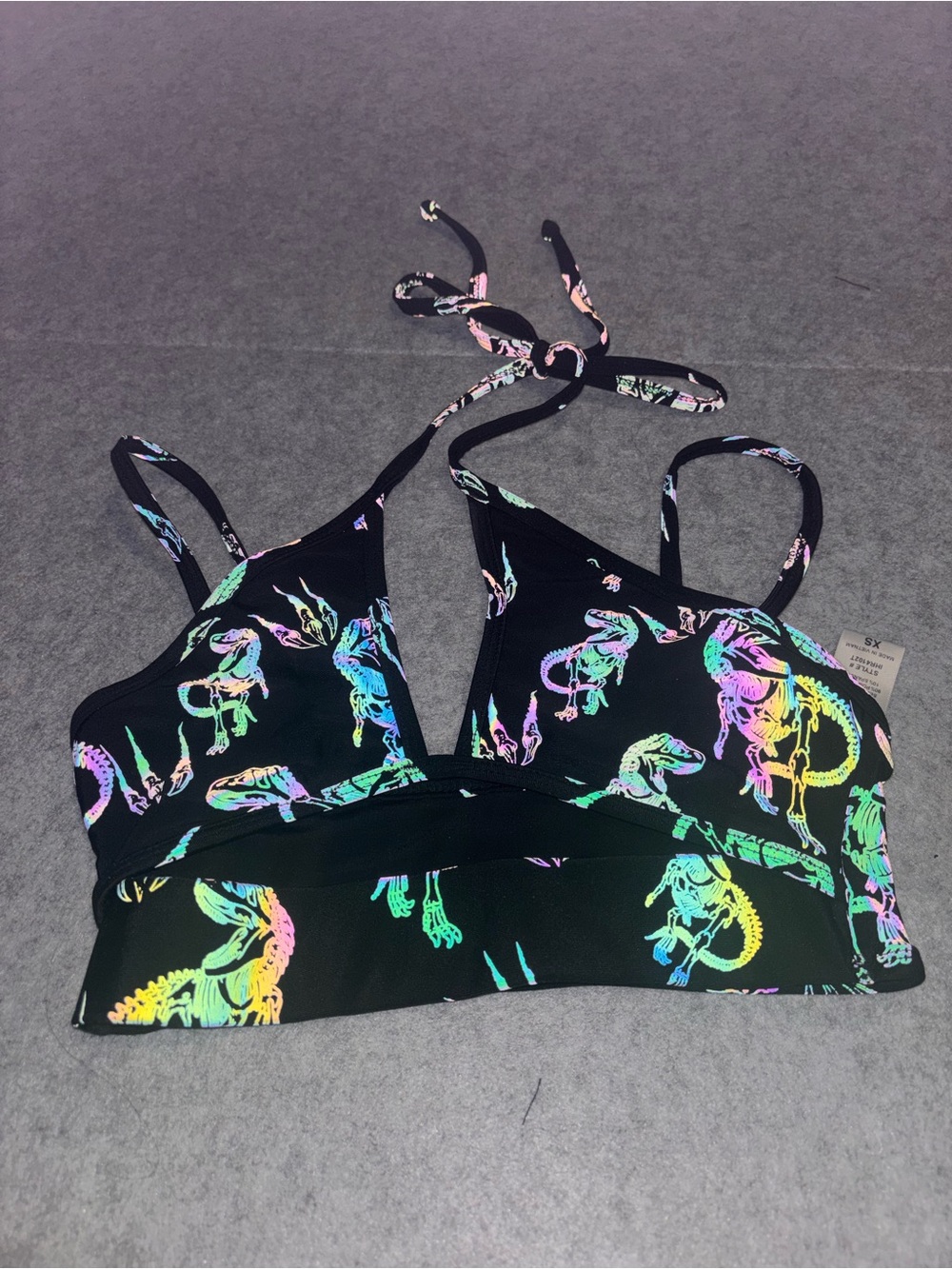 iHeartRaves Rainbow Reflective Dinosaur Prehistoric Rave Top